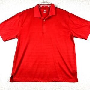 Top Flite Men's XL Golf Polo Shirt Red Moisture Wicking Short Sleeve Performance